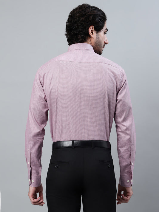 Formal Shirt for Men l Breathable & Soft with Color Fastness Regular Fit Spread Collar Neck Cotton Fabric Self Design Pattern