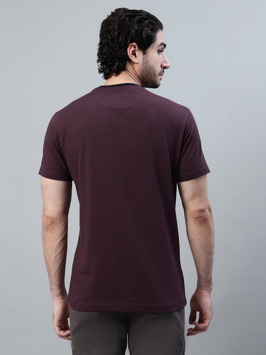 T-Shirt for Men | Breathable & Soft with Color Fastness Regular Fit Round Neck Poly Cotton Fabric Solid Pattern