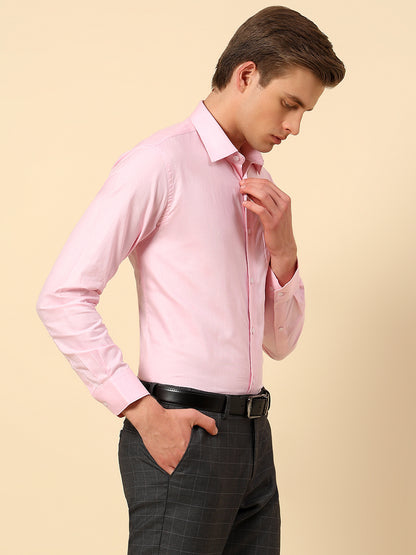 Shirt for Men | Breathable & Soft with Color Fastness Regular Fit Spread Collar Pure Cotton Fabric Self Design Pattern
