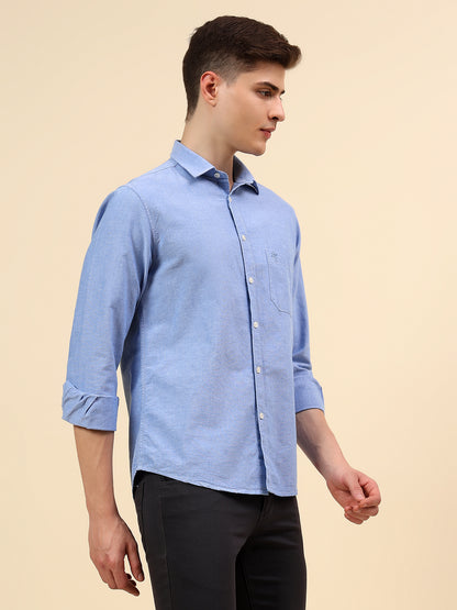 Shirt for Men | Breathable & Soft with Color Fastness Slim Fit Spread Collar Pure Cotton Fabric Solid Pattern