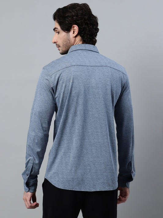 Casual Shirt for Men | Breathable & Soft with Color Fastness Regular Fit Spread Collar Neck Poly Cotton Fabric Solid Pattern