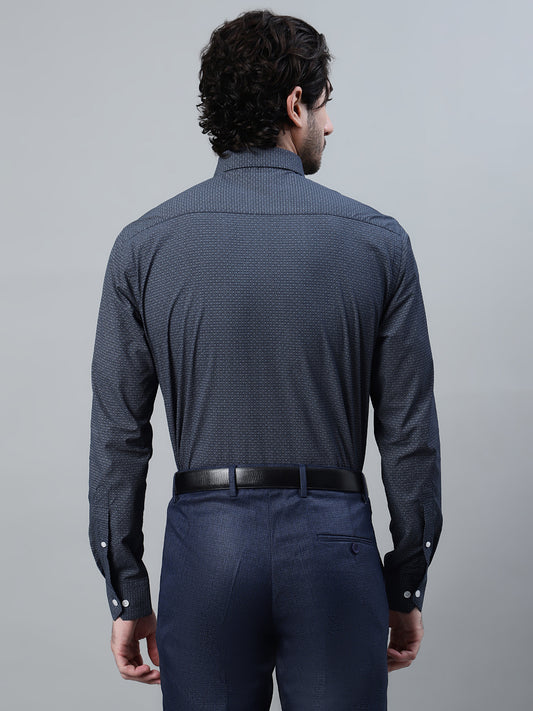Formal Shirt for Men l Breathable & Soft with Color Fastness Regular Fit Spread Collar Neck Cotton Fabric Printed Pattern