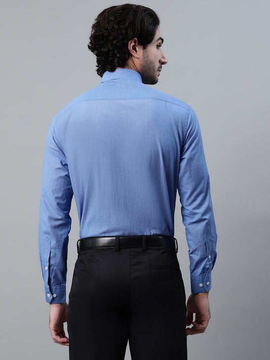 Formal Shirt for Men l Breathable & Soft with Color Fastness Regular Fit Spread Collar Neck Cotton Blend Fabric Checkered Pattern