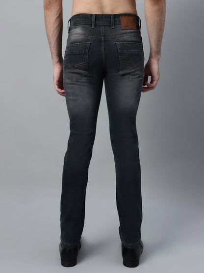 Denim Jeans for Men l Breathable & Soft with Color Fastness Ultra Narrow Fit Cotton Fabric Solid Pattern Button Closure