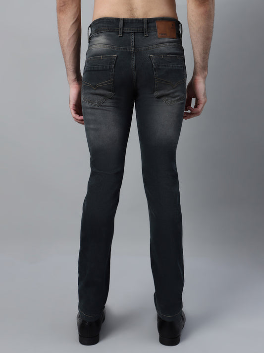 Denim Jeans for Men l Breathable & Soft with Color Fastness Ultra Narrow Fit Cotton Fabric Solid Pattern Button Closure