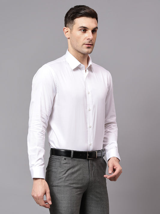 Formal Shirt for Men l Breathable & Soft with Color Fastness Regular Fit Spread Collar Neck Cotton Fabric Solid Pattern