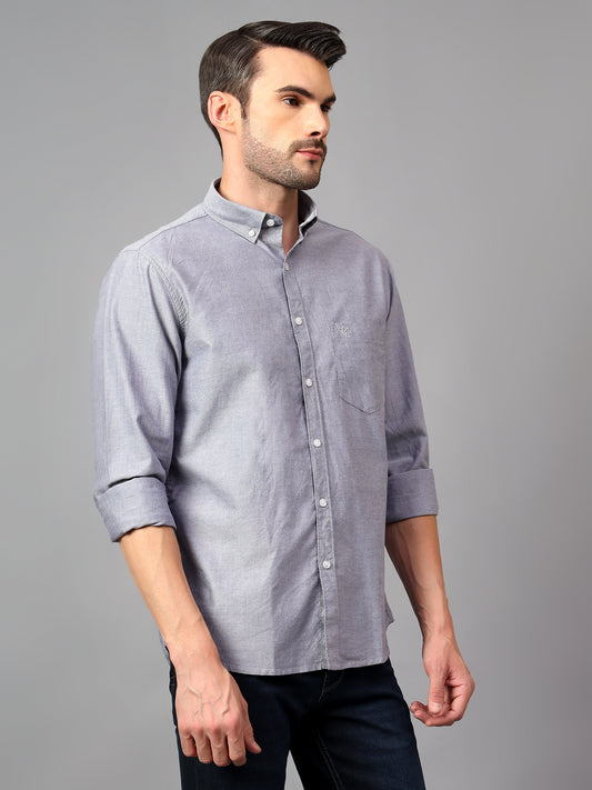 Casual Shirt for Men | Breathable & Soft with Color Fastness Regular Fit Spread Collar Neck Cotton Fabric Solid Pattern