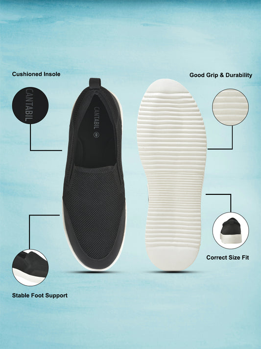 Casual Shoes for Men | Lightweight & Comfortable with Cushioned Insole Flynet Upper EVA Sole Slip On Closure