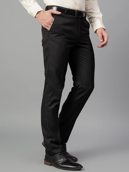 Formal Trouser for Men | Breathable & Soft with Color Fastness Regular Fit Poly Viscose Fabric Solid Pattern Hook & Eye Closure