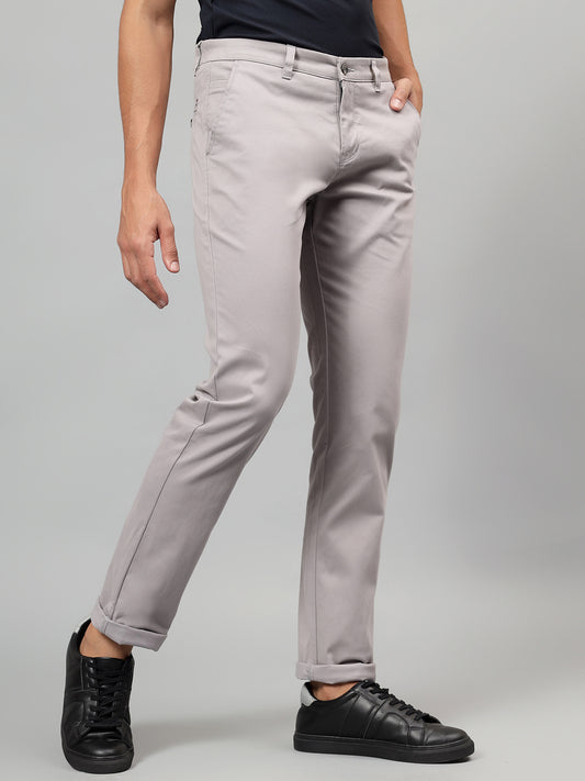 Casual Trouser for Men | Breathable & Soft with Color Fastness Regular Fit Cotton Blend Fabric Solid Pattern Button Closure