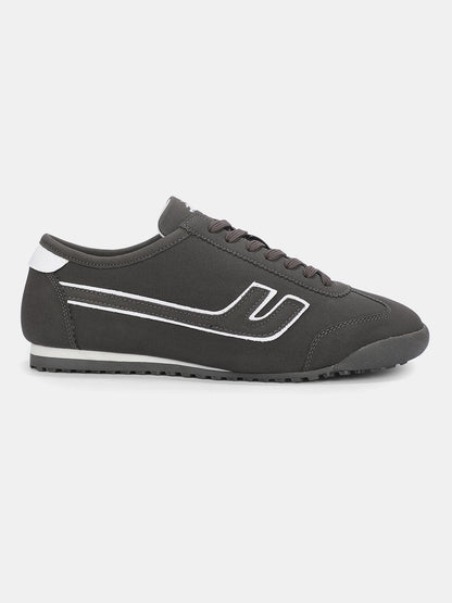 Men's Dark Grey Colourblock Casual Sneakers