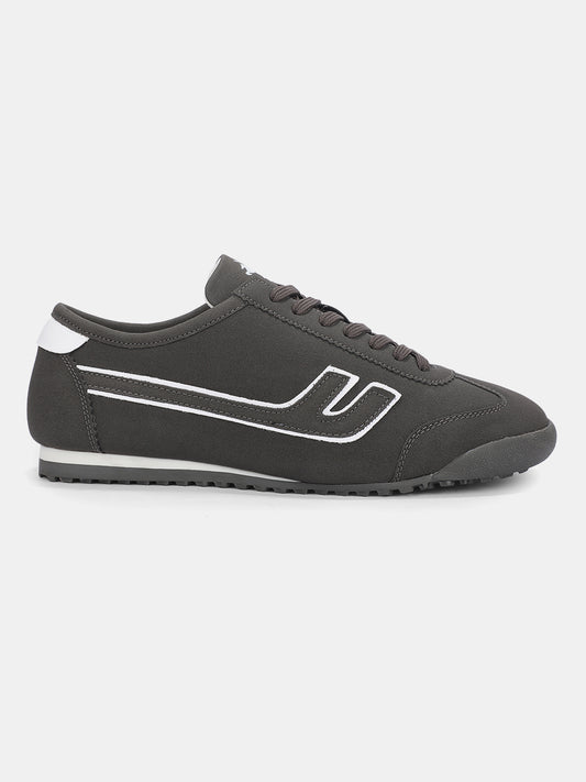 Men's Dark Grey Colourblock Casual Sneakers