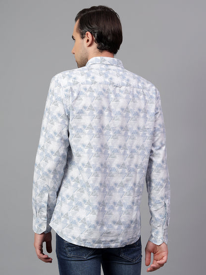 Casual Shirt for Men | Breathable & Soft with Color Fastness Regular Fit Spread Collar Neck Viscose Fabric Printed Pattern
