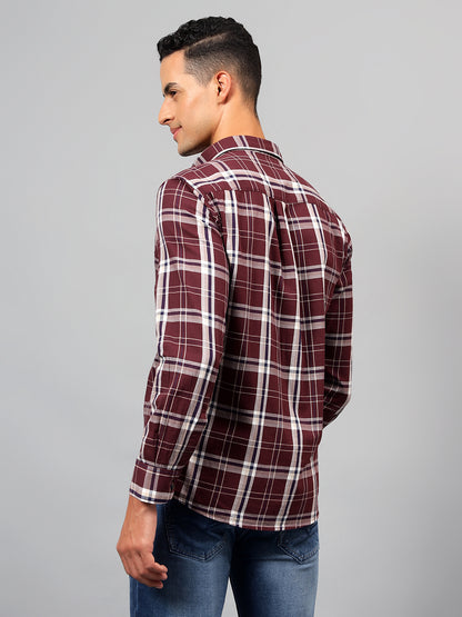 Casual Shirt for Men | Breathable & Soft with Color Fastness Regular Fit Spread Collar Neck Cotton Fabric Checkered Pattern