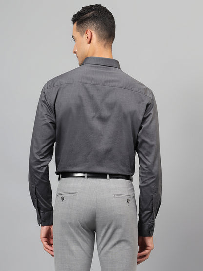 Formal Shirt for Men l Breathable & Soft with Color Fastness Regular Fit Spread Collar Neck Giza Cotton Fabric Self Design Pattern