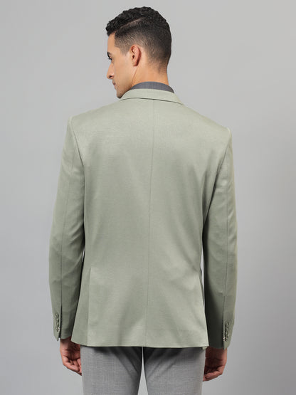 Blazer for Men | Premium Casual Blazer Slim Fit Notched Collar Terry Rayon Fabric Solid Pattern