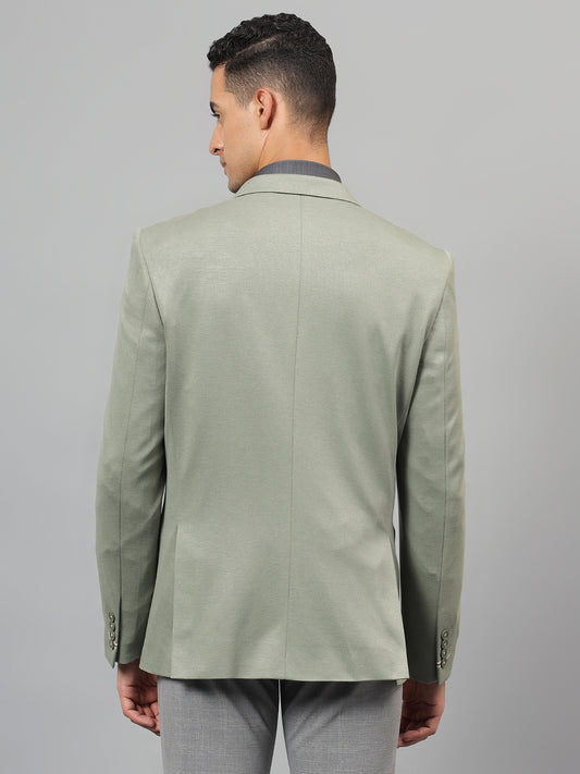 Blazer for Men | Premium Casual Blazer Slim Fit Notched Collar Terry Rayon Fabric Solid Pattern
