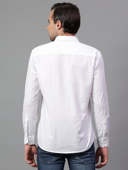 Casual Shirt for Men | Breathable & Soft with Color Fastness Regular Fit Spread Collar Neck Cotton Fabric Printed Pattern