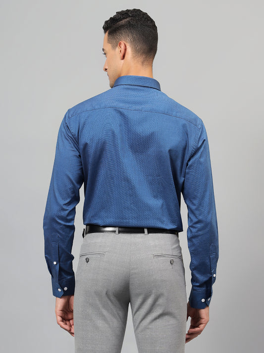 Formal Shirt for Men l Breathable & Soft with Color Fastness Regular Fit Spread Collar Neck Giza Cotton Fabric Solid Pattern