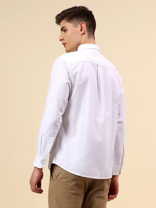 Shirt for Men | Breathable & Soft with Color Fastness Slim Fit Spread Collar Pure Cotton Fabric Solid Pattern