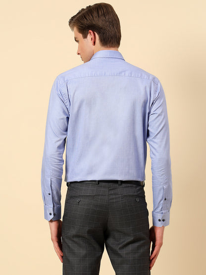 Shirt for Men | Breathable & Soft with Color Fastness Regular Fit Spread Collar Pure Cotton Fabric Self Design Pattern
