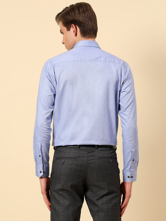 Shirt for Men | Breathable & Soft with Color Fastness Regular Fit Spread Collar Pure Cotton Fabric Self Design Pattern