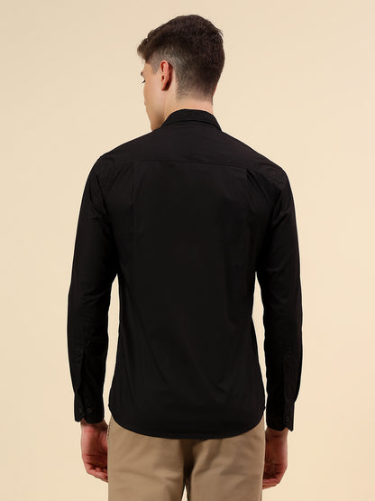 Shirt for Men | Breathable & Soft with Color Fastness Slim Fit Spread Collar Pure Cotton Fabric Solid Pattern