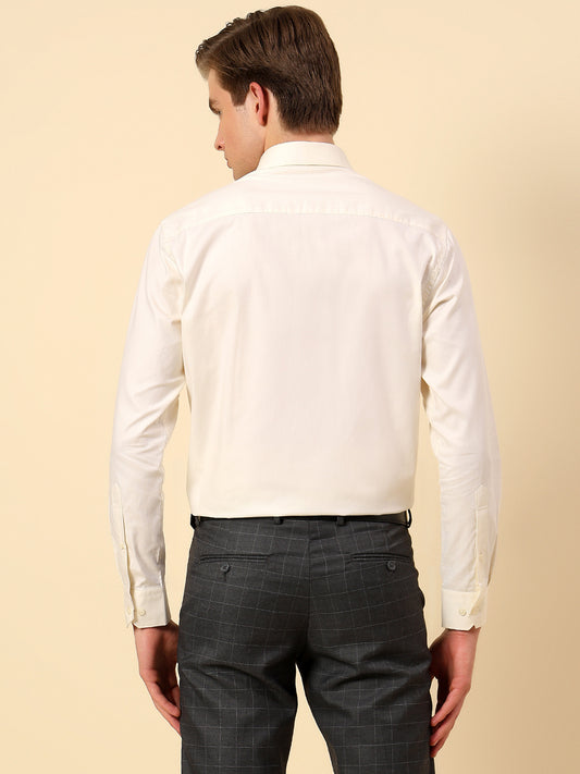 Shirt for Men | Breathable & Soft with Color Fastness Regular Fit Spread Collar Pure Cotton Fabric Self Design Pattern