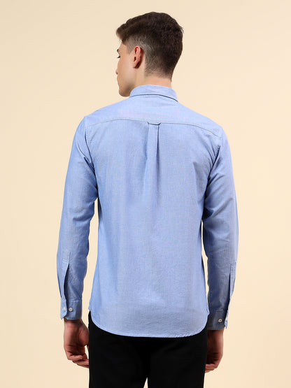 Shirt for Men | Breathable & Soft with Color Fastness Slim Fit Spread Collar Pure Cotton Fabric Solid Pattern