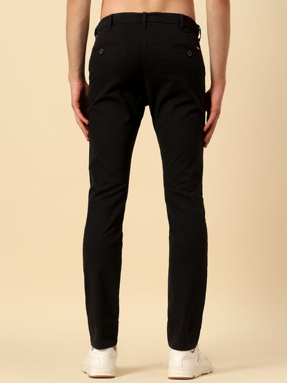 Casual Trouser for Men | Breathable & Soft with Color Fastness Regular Fit Cotton Stretch Fabric Solid Pattern Button Closure