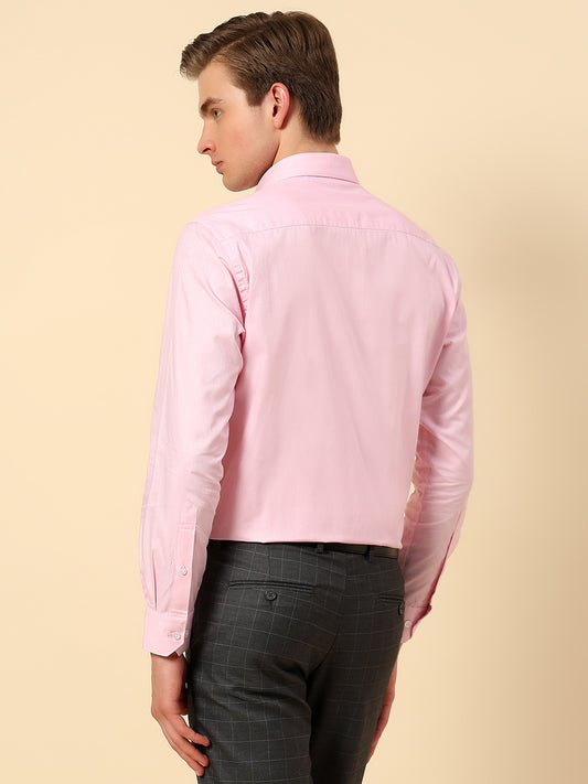 Shirt for Men | Breathable & Soft with Color Fastness Regular Fit Spread Collar Pure Cotton Fabric Self Design Pattern