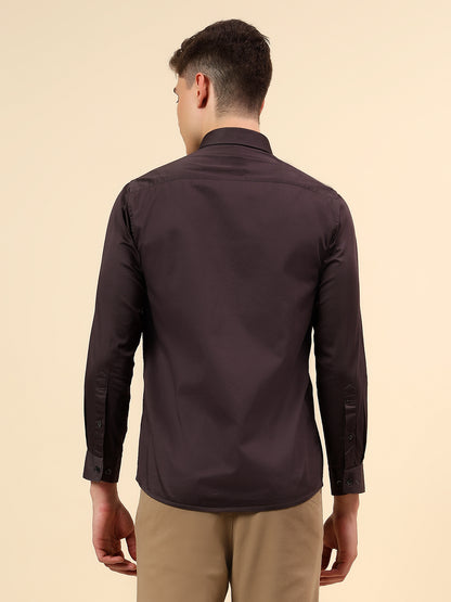 Shirt for Men | Breathable & Soft with Color Fastness Regular Fit Spread Collar Pure Cotton Fabric Solid Pattern