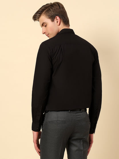 Shirt for Men | Breathable & Soft with Color Fastness Slim Fit Spread Collar Pure Cotton Fabric Solid Pattern