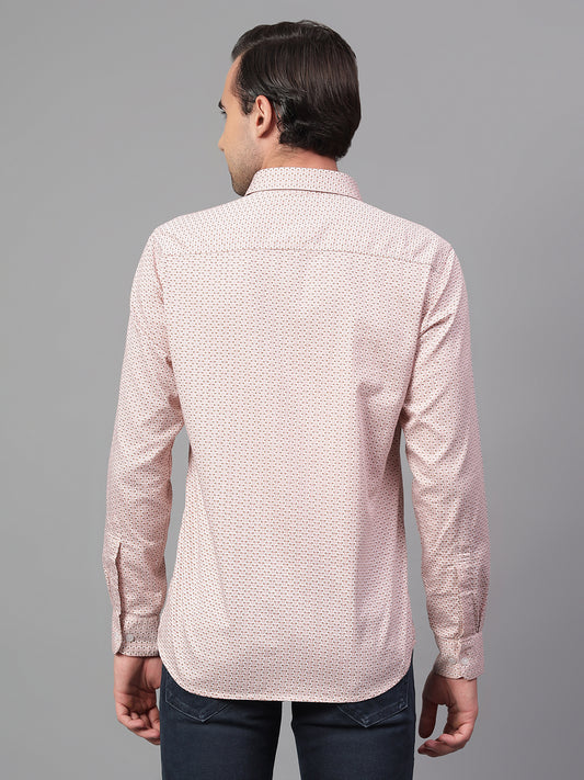 Casual Shirt for Men | Breathable & Soft with Color Fastness Regular Fit Spread Collar Neck Cotton Fabric Printed Pattern