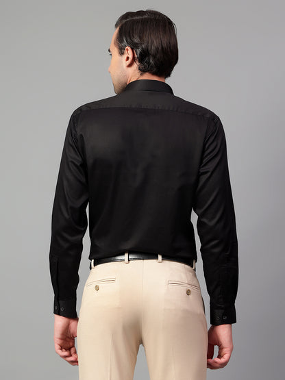 Formal Shirt for Men l Breathable & Soft with Color Fastness Regular Fit Spread Collar Neck Cotton Fabric Solid Pattern