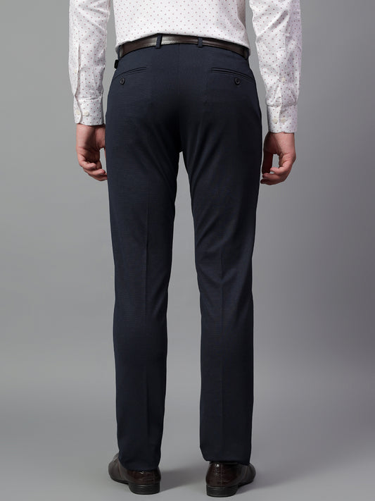 Formal Trouser for Men | Breathable & Soft with Color Fastness Regular Fit Terry Rayon Fabric Self Design Pattern Hook & Eye Closure