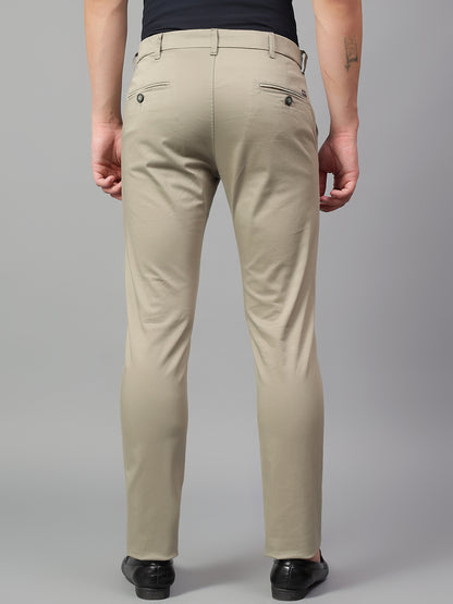 Casual Trouser for Men | Breathable & Soft with Color Fastness Regular Fit Cotton Blend Fabric Solid Pattern Button Closure