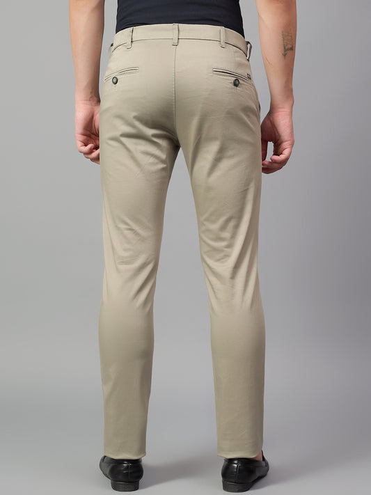 Casual Trouser for Men | Breathable & Soft with Color Fastness Regular Fit Cotton Blend Fabric Solid Pattern Button Closure