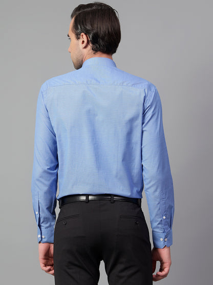 Formal Shirt for Men l Breathable & Soft with Color Fastness Regular Fit Spread Collar Neck Cotton Blend Fabric Checkered Pattern