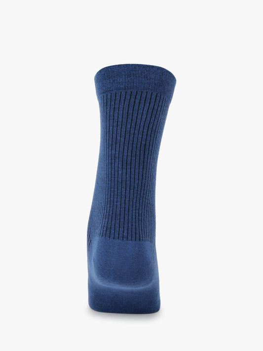 Men's Pack Of 5 Blue Crew Length Stripes Casual Socks