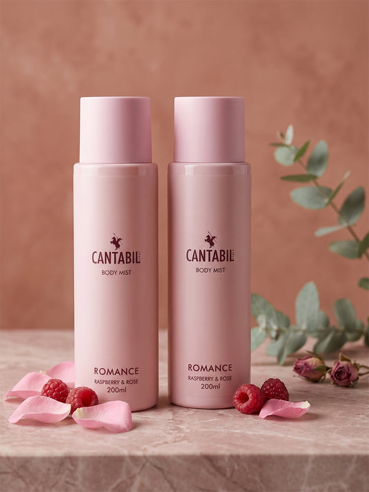 Unisex Romance (Raspberry & Rose) -Pink Body Mist - Pack of 2 ( 200 ml each )