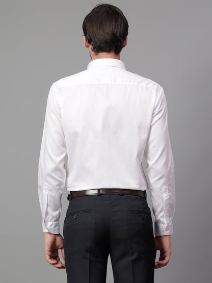 Formal Shirt for Men l Breathable & Soft with Color Fastness Regular Fit Spread Collar Neck Cotton Fabric Solid Pattern