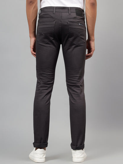 Casual Trouser for Men | Breathable & Soft with Color Fastness Regular Fit Cotton Blend Fabric Self Design Pattern Button Closure