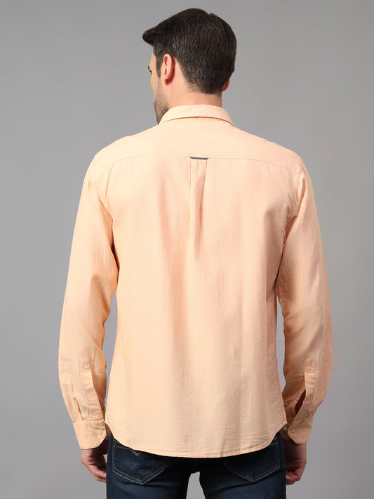 Casual Shirt for Men | Breathable & Soft with Color Fastness Regular Fit Spread Collar Neck Cotton Fabric Solid Pattern