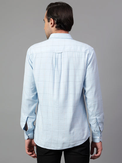 Casual Shirt for Men | Breathable & Soft with Color Fastness Regular Fit Spread Collar Neck Cotton Blend Fabric Checkered Pattern