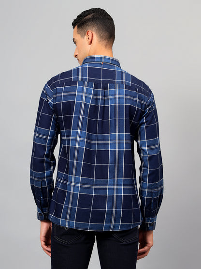 Casual Shirt for Men | Breathable & Soft with Color Fastness Regular Fit Spread Collar Neck Cotton Fabric Checkered Pattern