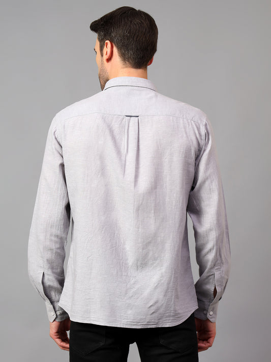 Casual Shirt for Men | Breathable & Soft with Color Fastness Regular Fit Spread Collar Neck Cotton Fabric Solid Pattern
