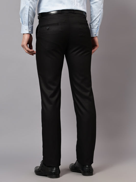 Formal Trouser for Men | Breathable & Soft with Color Fastness Regular Fit Terry Rayon Fabric Checkered Pattern Hook & Eye Closure