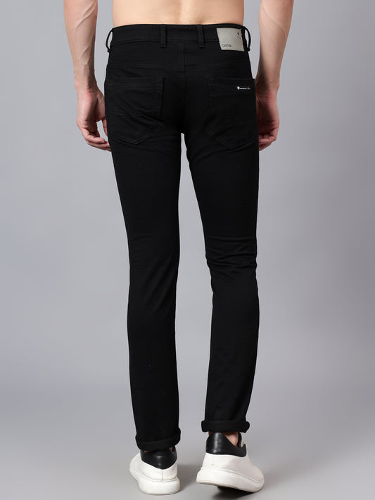 Denim Jeans for Men l Breathable & Soft with Color Fastness Narrow Fit Cotton Fabric Solid Pattern Button Closure