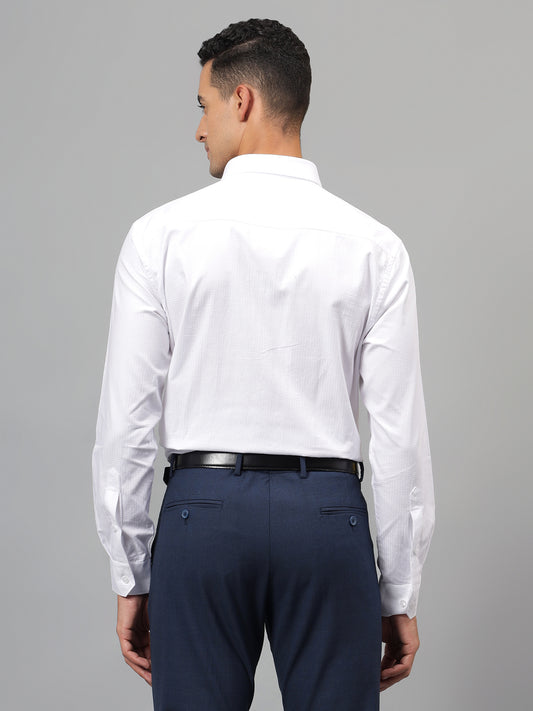 Formal Shirt for Men l Breathable & Soft with Color Fastness Regular Fit Spread Collar Neck Cotton Blend Fabric Solid Pattern